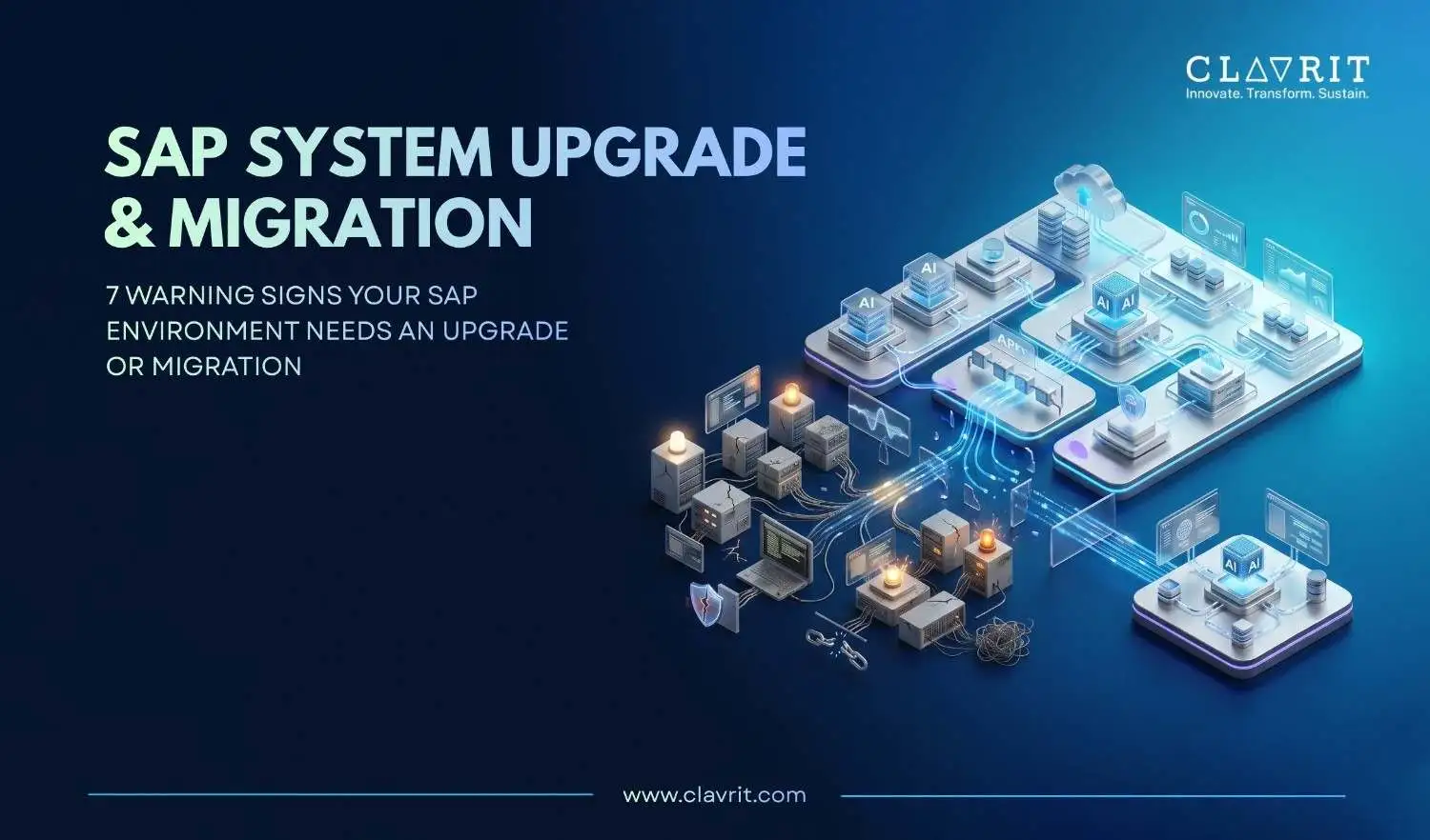 SAP system upgrade signs